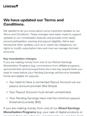 Email Inspiration from Linktree Notifications