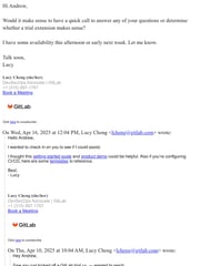 Email Inspiration from Lucy Cheng