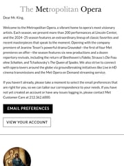 Email Inspiration from Met Opera
