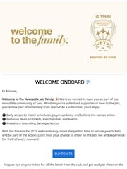 Email Inspiration from Newcastle Jets