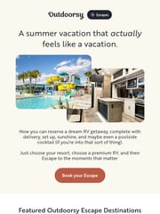 Email Inspiration from Outdoorsy