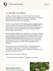 Email Inspiration from Outdoorsy