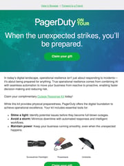 Email Inspiration from PagerDuty On Tour