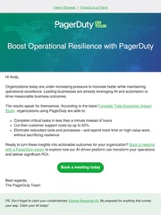 Email Inspiration from PagerDuty On Tour