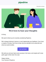 Email Inspiration from Pipedrive