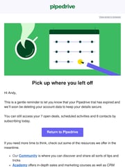 Email Inspiration from Pipedrive