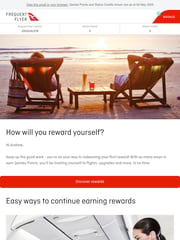 Email Inspiration from Qantas Frequent Flyer