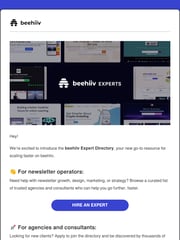 Email Inspiration from TG from beehiiv