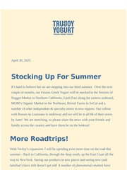 Email Inspiration from TruJoy Yogurt