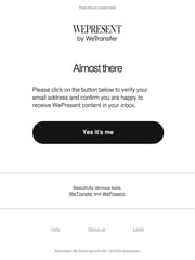 Email Inspiration from WePresent by WeTransfer