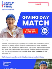 Email Inspiration from Your American Cancer Society