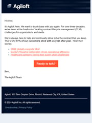 Email Inspiration from Agiloft Marketing