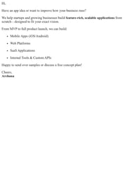Email Inspiration from Archana Sheety