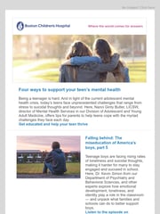 Email Inspiration from Boston Children's Hospital