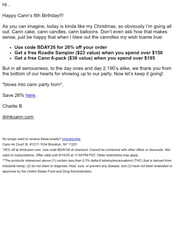 Email Inspiration from Charlie from Cann