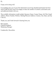 Email Inspiration from Charlotte Raphael