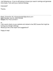 Email Inspiration from Christopher dik