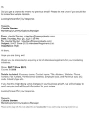 Email Inspiration from claudia Stenten