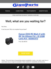 Email Inspiration from GigaParts