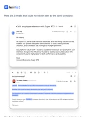 Email Inspiration from lemlist team