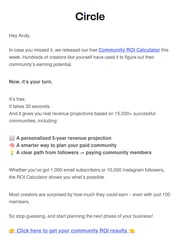 Email Inspiration from Mathilde @ Circle