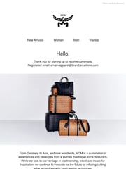 Email Inspiration from MCM Worldwide