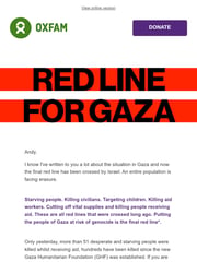 Email Inspiration from Oxfam Campaigns