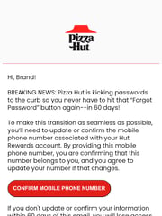 Email Inspiration from Pizza Hut