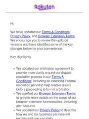 Email Inspiration from Rakuten Member Services