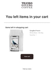 Email Inspiration from Thanksgiving Coffee Company