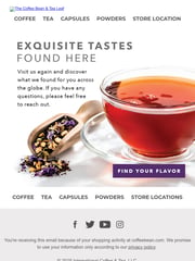 Email Inspiration from The Coffee Bean & Tea Leaf
