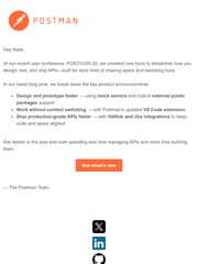Email Inspiration from The Postman Team