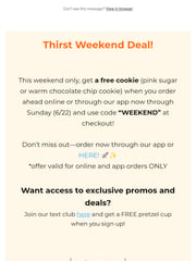 Email Inspiration from Thirst Drinks