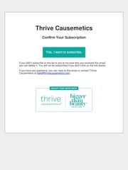 Email Inspiration from Thrive Causemetics