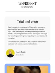Email Inspiration from WePresent by WeTransfer