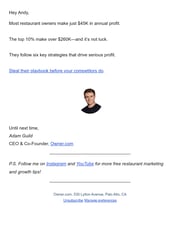 Email Inspiration from Adam Guild