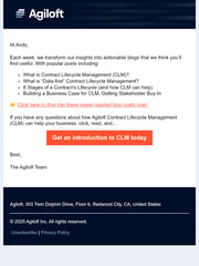 Email Inspiration from Agiloft Marketing
