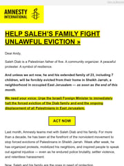 Email Inspiration from Amnesty International