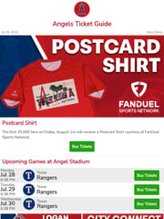 Email Inspiration from angels.com Ticketing