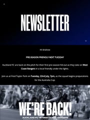 Email Inspiration from Auckland FC