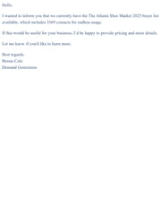 Email Inspiration from Bessie Cole