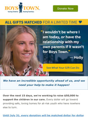 Email Inspiration from Boys Town