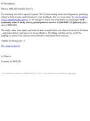 Email Inspiration from Bread Beauty Supply