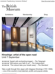 Email Inspiration from British Museum