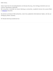 Email Inspiration from Brooks Running Customer Service