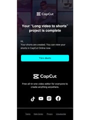 Email Inspiration from CapCut