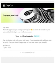 Email Inspiration from CapCut