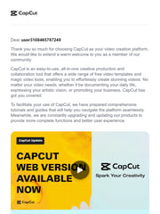 Email Inspiration from CapCut