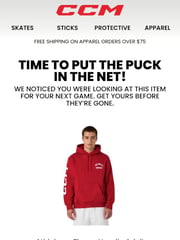 Email Inspiration from CCM Hockey