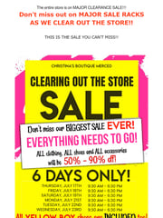 Email Inspiration from christina's fine clothing